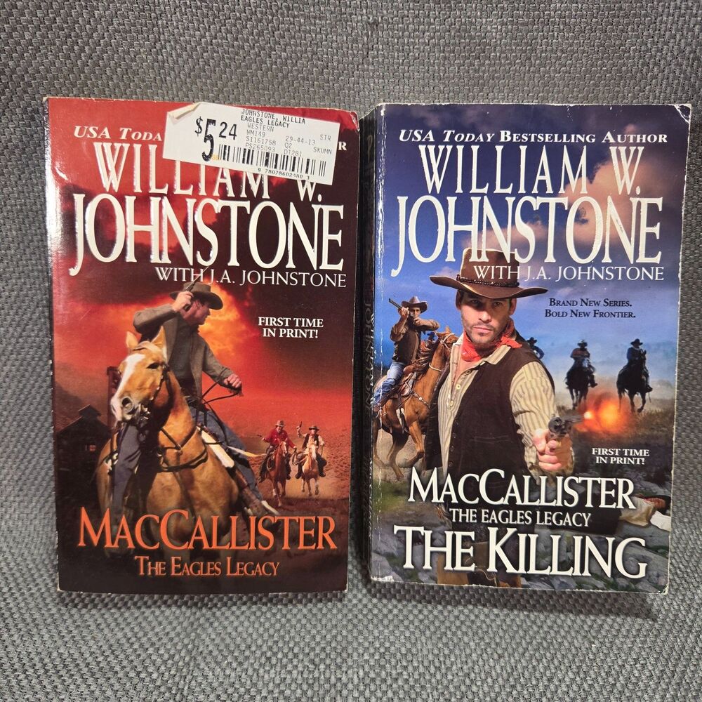 Lot of 2 William W. Johnstone MacCallister The Eagles Legacy Western Paperbacks